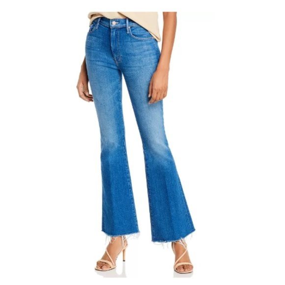 MOTHER Blue Flare & Wide Leg Jeans - Picture 1 of 16